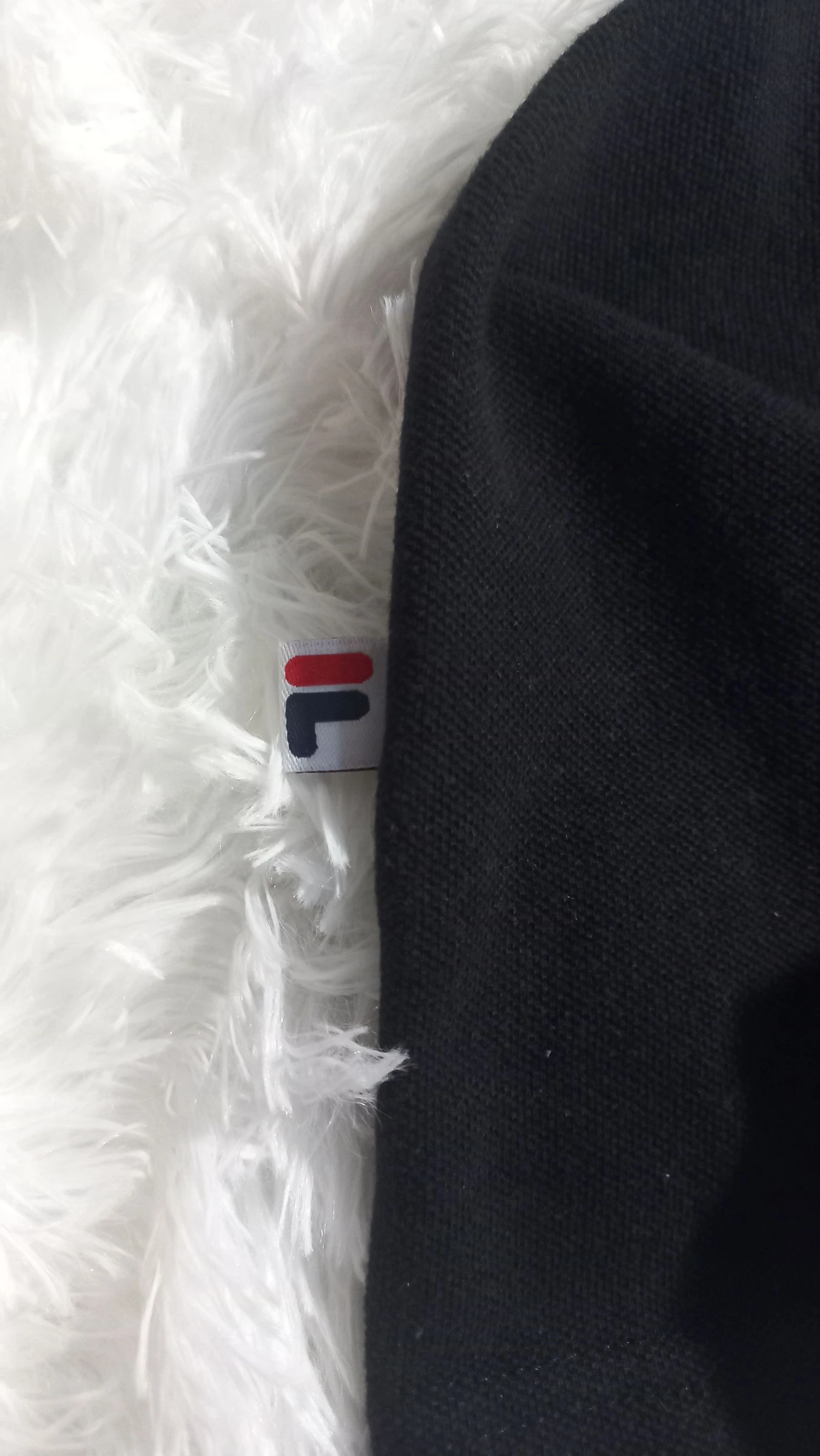 Y2K FILA Camiseta Polo Preta | Roupa Esportiva Retro Vintage Tamanho G – photo 9